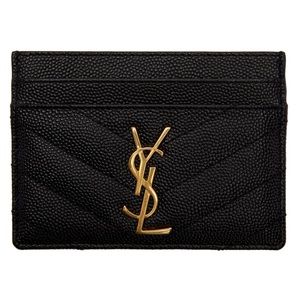 Saint Laurent Monogram Leather Card Case